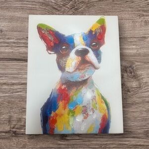Colorful Boston Terrier Pop Art Canvas – 11” x 14” Wall Decor